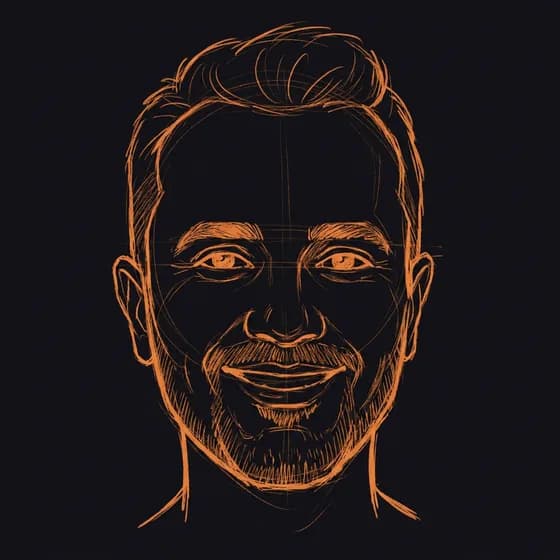 Sketch portrait of founder Shahab Bagheri